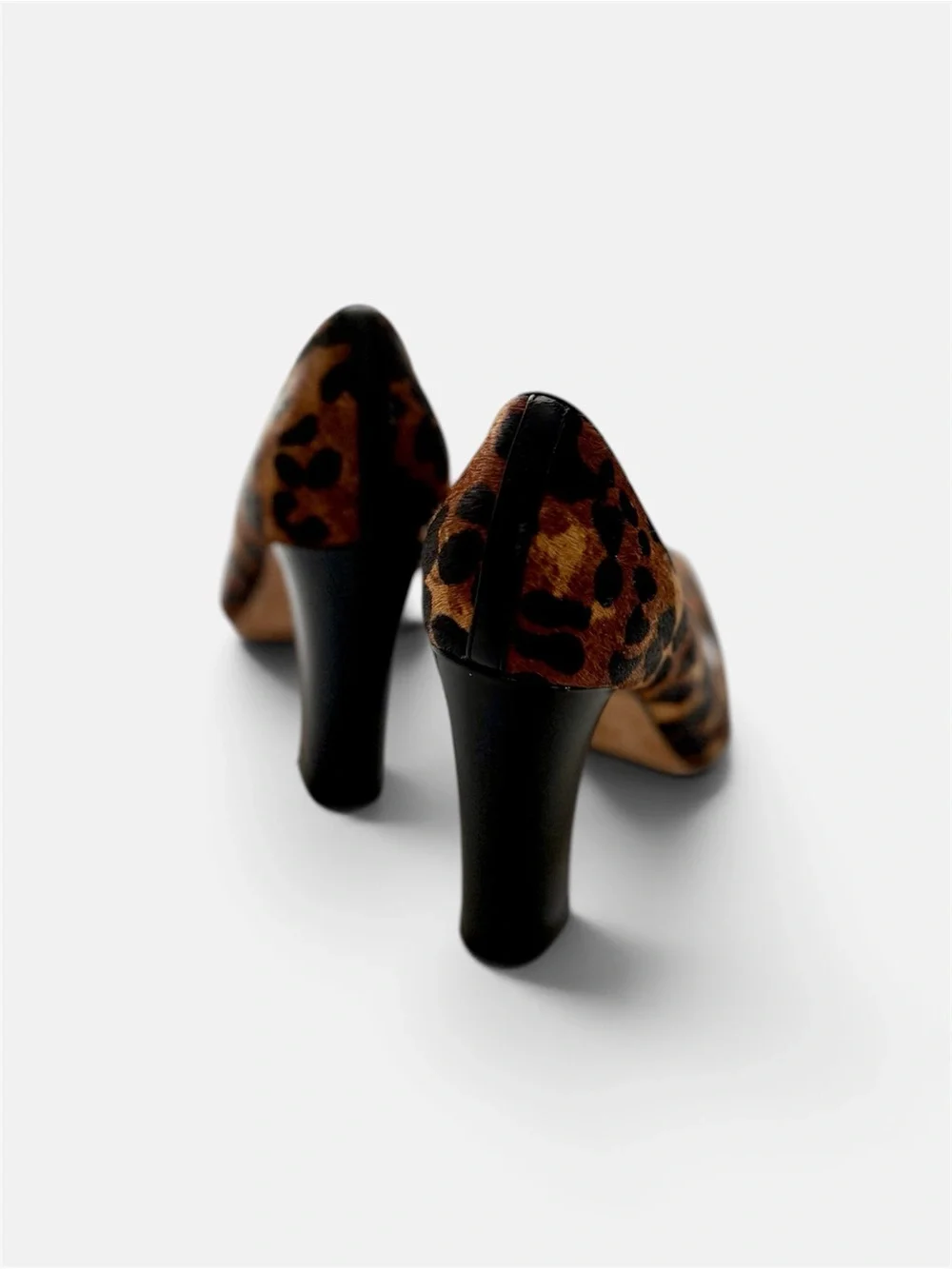 Cole Haan calf hair Leopard Print Pointed-Toe Pumps - Brown/Black